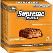 Supreme Protein Carb Conscious Caramel Nut Chocolate Bars, 1.75 oz, 5 count