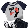 thumbnail image 3 of Green Day Saviors Band Merch Camiseta corta con cuello redondo para niñas, Tops de regalo para fanáticos de verano, 3 of 5