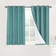 thumbnail image 1 of Cortinas opacas de lino de 84 pulgadas de largo, 100 % absolutamente opacas, con aislamiento térmico, con textura de lino, cortinas con ojales antioxidantes, ahorro de energía con forro blanco, 2 paneles, verde azulado natural, 52 pulgadas de ancho x 45 pulgadas de largo, 1 of 5