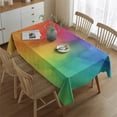 thumbnail image 2 of Rainbow Tie Dye Ink Pattern Rectangle Tablecloth 60"x84",Waterproof Polyester Rectangle Table Cloth, Wipeable Spillproof Polyester Tablecloth for Dining, Camping, Indoor and Outdoor, 2 of 5