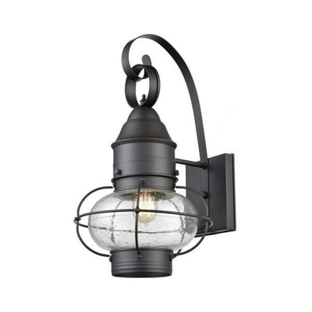 Elk Lighting Onion One Light Outdoor Wall Sconce Oil Rubbed Elk Lighting Onion One Light Outdoor Wall Sconce Oil Rubbed Bronze Finish With Clear Seedy Glass Com