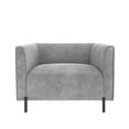 thumbnail image 3 of CosmoLiving Blair Upholstered Accent Chair and a Half, Light Gray Velvet, 3 of 15