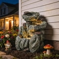 thumbnail image 2 of Outsunny Outdoor Water Fountain with LED Lights , Grey, 2 of 10