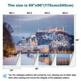 thumbnail image 3 of Peel and Stick Wallpaper Classic view Salzburg Christmas time winter Austria Modern Art Wall Mural Decor Self Adhesive and Removable 69in x 98in, 3 of 8