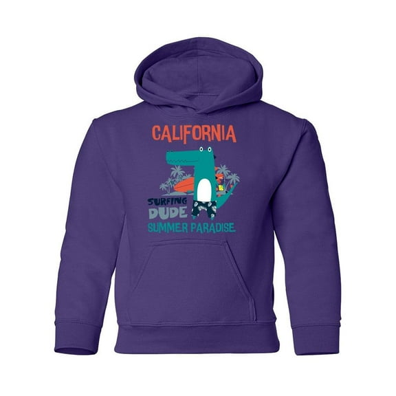 Crocodile, Surfing Dude Hoodie Juniors -Image by Shutterstock, Small