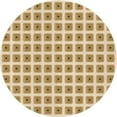 thumbnail image 1 of Ahgly Company Indoor Square Patterned Cinnamon Brown Area Rugs, 3' Square, 1 of 6