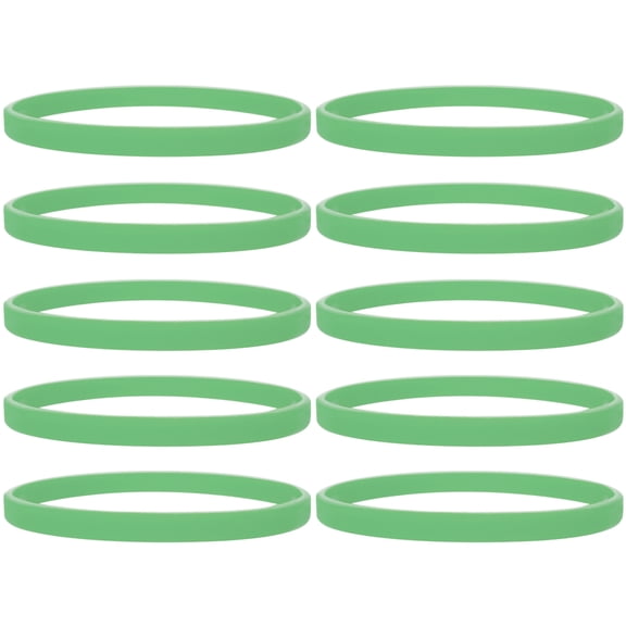 GOGO 100 Pcs Thin Silicone Wristbands, Rubber Bracelets, Party Favors-NOCTILUCOUS