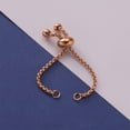 thumbnail image 2 of Qarigey Anillo de acero inoxidable Decoración personalizada Anillos ajustables Joyas decorativas para boda Fiesta de compromiso Festival Ropa, zapatos y accesorios Miscelánea Oro rosa 4.5 cm Qarigey AP016087-05, 2 of 6