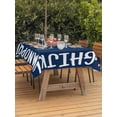 Bold Alphabet Rectangle Outdoor Tablecloth with Umbrella Hole Modern ...