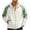White, variant on Men's Color Block Hooded Sun Protection Jacket, Lightweight Breathable Full Zip Up Windbreaker with Zipper Pockets, Casual Outdoor Hiking Travel UV Coat for Men S-3XL