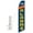 Blue, variant on Auto Alarms Yellow/Pink Super Novo Feather Flag - Complete with 15ft Pole Set and Ground Spike