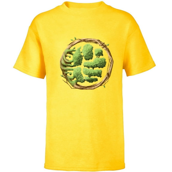 Marvel 85th Anniversary We Are Groot Avengers Hulk Fist Logo - Short Sleeve T-Shirt for Kids - Customized-Yellow