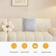 thumbnail image 5 of 1Pcs Shaggy Throw Pillow Covers, Long Faux Fur Decorative Pillows Shams, Square Pillow Cases, Cushion Cover for Bed Couch Soft Room Decor, 15.7inx15.7in, 5 of 9