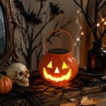 thumbnail image 3 of Halloween Decorations Outdoor Pumpkin Solar Lanterns Jack O Lantern Spooky Pattern Projection Portable Handle Waterproof Porch Patio Yard Decor Halloween Gift, 3 of 7