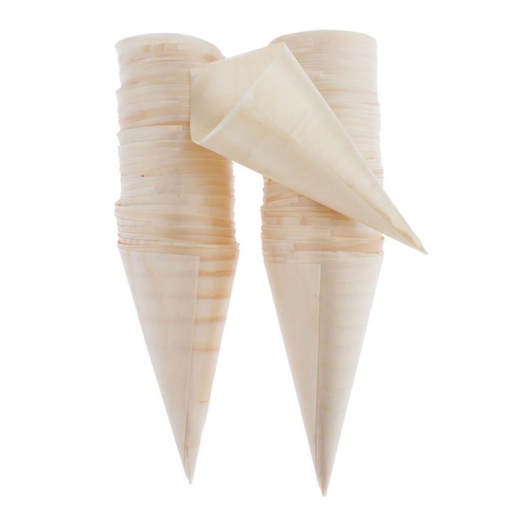 100pcs Ice Cream Cone Cups Cones Supply 11x15.5cm
