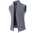 thumbnail image 4 of Cárdigan holgado con cuello alto para hombre, chaleco tipo suéter, chaqueta informal gruesa y cálida con forro polar para hombre, 4 of 5