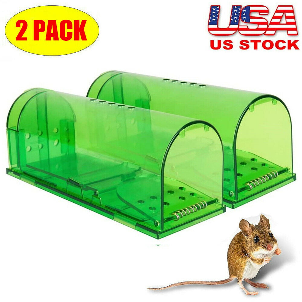 Details about   Reusable 2Pcs Humane Mouse Trap No Kill Rodent Catch Live Cage Pet Child Safe JL 