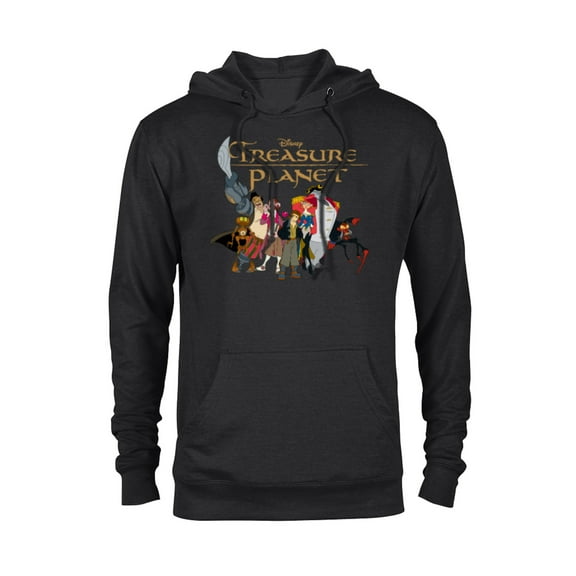 Disney Treasure Planet Logo and Characters T-Shirt - Pullover Hoodie for Adults - Customized-Black
