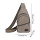 thumbnail image 3 of Bolsa cruzada unisex Mochila impermeable de lona con bandolera 30x17cm Bolsa de hombro individual con múltiples compartimentos para senderismo Viajes de uso diario Azul negro Verde claro Caqui marrón, 3 of 6
