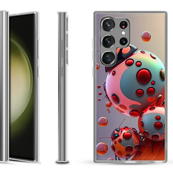 Slim-Fit Fashion Phone Case for Samsung Galaxy S23 Ultra, by OneToughShield ® - Ladybug Robot