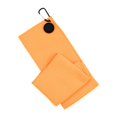 thumbnail image 1 of Toalla de golf para bolsas de golf, portátil, cómoda, ideal como regalo para golfistas. Incluye clip. Tamaño waffle grande. Naranja, 1 of 9