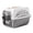 White & Gray, variant on Hard-Sided Cat Travel Carrier - Grey & Black - Airline Approved Pet Crate for Cats Under 15lbs, with Steel Wire Door, Hanging Water Bowl & Urine Pad (1pc)