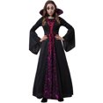 thumbnail image 2 of Disfraces de Halloween 2024 S-XXL Reina de la corte del demonio malvado Disfraz de vampiro Disfraz de escenario Vestido de cosplay Disfraz de Halloween, 2 of 4