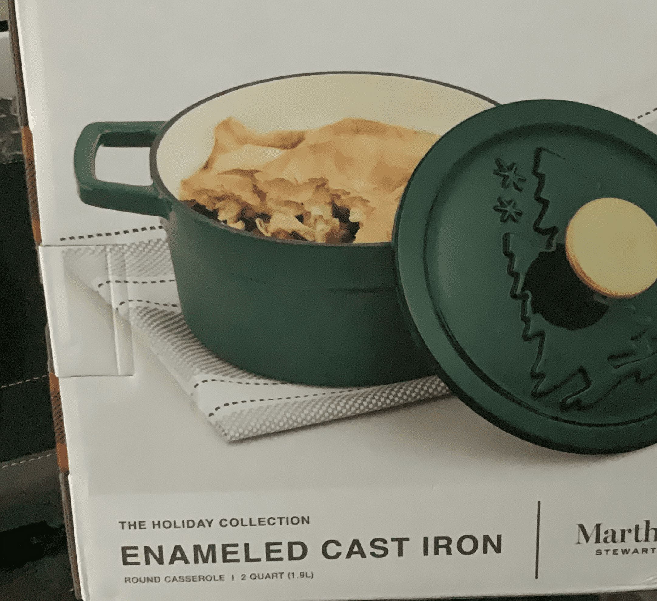 Martha Stewart Collection Collector's SPINACH Green Enameled Cast