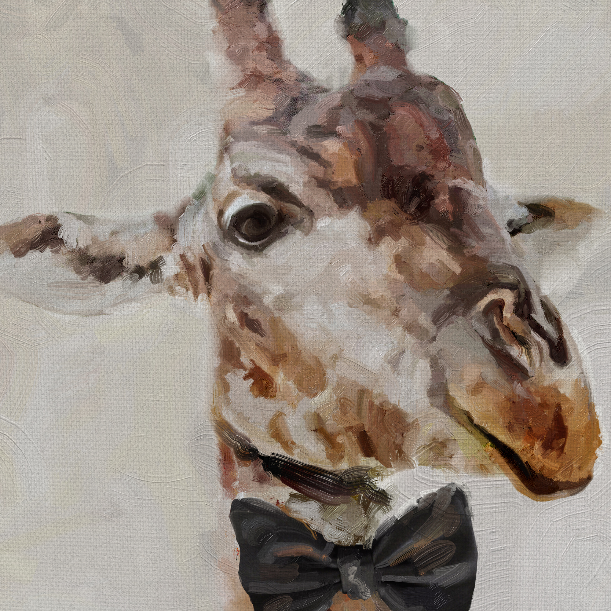 Fancy Pants Giraffe in Bowtie by Studio Arts Canvas Art Print