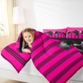 thumbnail image 4 of Manfei Fashion Bow 7 Pieces Full Size Bedding Sets,Geometric Lines Art Full Size Bed in a Bag,Black Reversible, 4 of 7