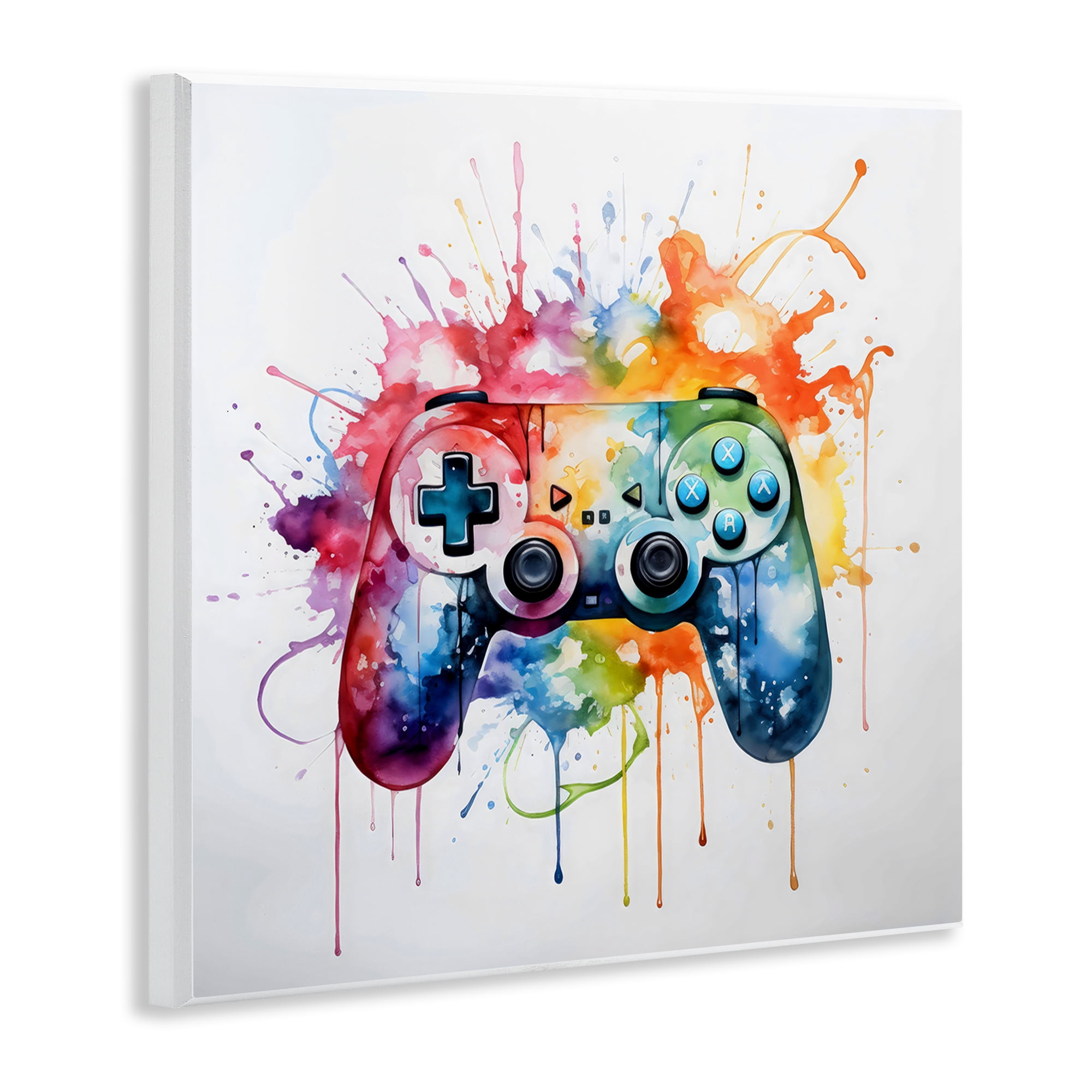 Stupell Industries Colors of Gaming Splatter Wall Plaque Art, design by Creative Studio