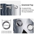 thumbnail image 3 of Ombre Navy Wave Pattern Blackout Curtains,2 Panels Set,42x63 Inch,Thermal Insulated Grommet Top Window Drapes, 3 of 7