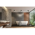 thumbnail image 4 of 43046A Eglo Lighting Hornwood - 1-Light Semi Flush - Black. Natural Finish - Black Exterior-White Interior Metal Shade, 4 of 4
