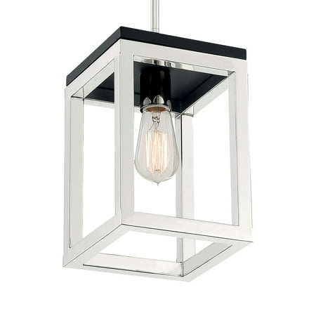 

Nuvo Lighting 60/7093 Cakewalk 7 Wide Pendant - Polished Nickel / Black Accents