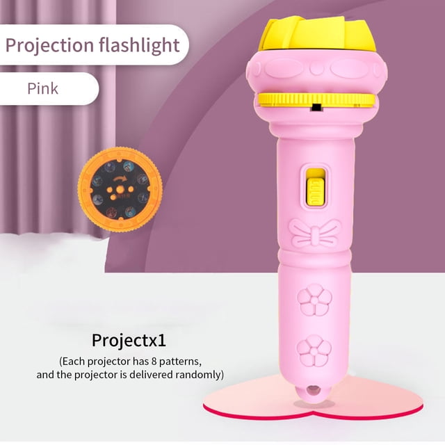 EGNMCR Kids Flashlights WithProjectors 24 Patterns For Kids Dinosaur Flashlight Slide Projector Boys Girls Toy Vehicle Fruit For Kids Toddler Cognition Bed Kids Flashlights