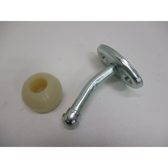 RV Camper Trailer Door Stop / 3" Short Bent Aluminum Doorstop With Rubber Cap