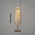thumbnail image 3 of Halloween Decorations Indoor Outdoor, 5 FT Large Hanging Swing Ghost Halloween Decor with String Lights - Spooky Cute Ghosts Decorations for Front Porch Yard Tree, 3 of 7