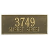 Whitehall Products 1325AB Estate Wall Two Line Hartford Address Plaque, Antique Brass