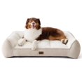 thumbnail image 1 of Cama ortopédica Bedsure para perros, 89 cm, tamaño grande y mediano, color beige, 1 of 9