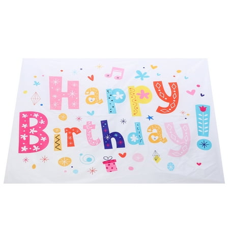 Image of Birthday Party Decoration Hanging Cloth Background Happy Wall Accent Ornament Backdrop Baby