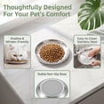 thumbnail image 2 of JWGIETK 4-Pack Stainless Steel Cat Food Bowls, Shallow Whisker-Friendly Dishes with Non-Slip Silicone Base, 2 of 6