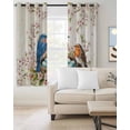 thumbnail image 2 of Birds Floral Blackout Curtains for Bedroom Living Room Darkening Curtains 90 Inch Farmhouse Vintage Pink Flower Leaf Black Out Window Curtain Privacy Window Treatment Grommet Drapes 52"x90"x2, 2 of 9