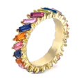 thumbnail image 1 of VG 6YM-Anillo de arcoíris de alta calidad para mujer, anillo de compromiso cúbico, anillo de colores Eternity, accesorios de joyería para mujer, venta al por mayor, 2021, 1 of 4