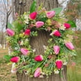 thumbnail image 5 of Spring Front Door Wreath with Lifelike Flowers, Foliage, and Elegant Garland for Outdoor Porch Decor, Weddings, Celebrations, and Home Entryway Enhancement, 5 of 5