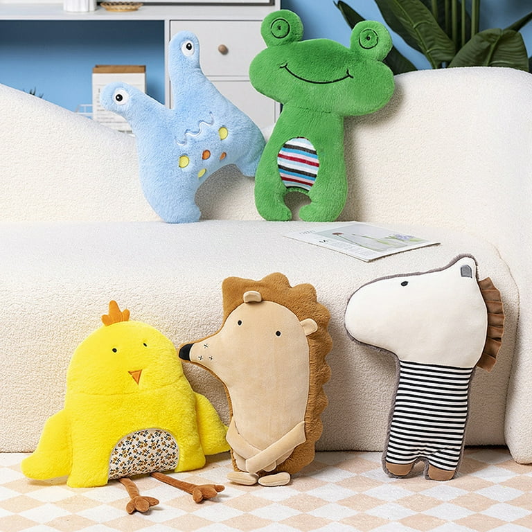 Cute Frog Plush Pillow 18 Inch Frog Stuffed Animal, Soft Kawaii Plushie  Toys, Gifts for Kids (Snail/Zebra/Hedgehog)