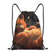 thumbnail image 1 of Pofeuu Garfield for Water-Resistant 210D Drawstring Bag Compact Foldable Design Gym Yoga Travel Essentials Lightweight Carryall-Small, 1 of 6
