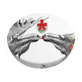 thumbnail image 1 of Balery Moose Kissing Under Mistletoe Fundas de asiento para taburete de bar redondo de tela de terciopelo ajustables que protegen de arañazos y manchas para sillas de 14 a 17 pulgadas.-12 inch, 1 of 7