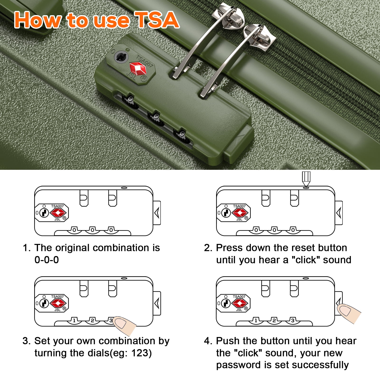 Joyway 6 Piece Hardshell Luggage Set with Spinner Wheels TSA Lock and Scratch-Resistant Finish Durable Lightweight Suitcases