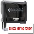 thumbnail image 1 of Large Self-Inking School Meeting Tonight Stamp, Trodat Printy 4913, Press and Print Stamping, Impression Size 7/8" x 2-1/4", Up to 10,000 Impressions - Red Ink, 1 of 10