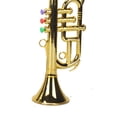 thumbnail image 2 of Accesorios de juego de simulación de trompeta de metal, botones de colores, instrumentos musicales para regalos de niños , 3 tonos de oro Oro1, 2 of 2